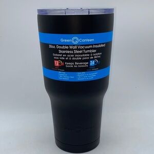 Green Canteen 30oz Double Wall Stainless Steel Tumbler Matte Black Coffee Tea